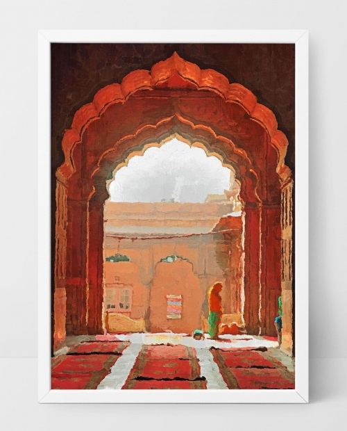 Praying in the Jama Masjid